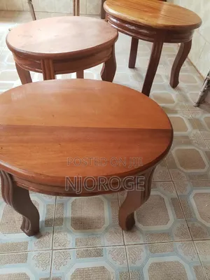 Mahogany Stools (Set of 3)