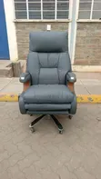 Kiti cha Ofisi cha Recliner chenye Rangi ya Brown na Msaada wa Miguu - 2