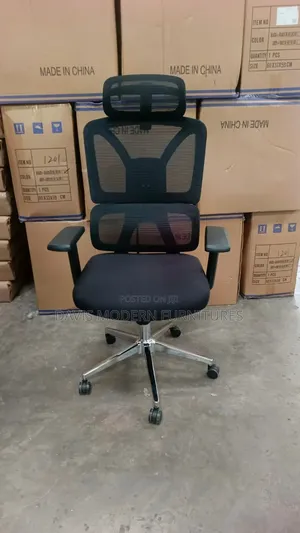 Kiti cha Ofisi cha Ergonomic cha Double Mesh chenye Headrest