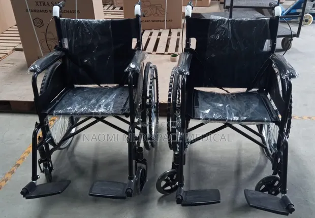 Durable, Comfortable Foldable Standard Wheelchair with Footrest - 1