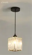 Modern Cube Crystal Glass Pendant Light - 1