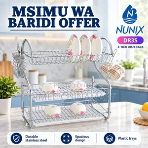 3-Layer Metallic Dish Rack