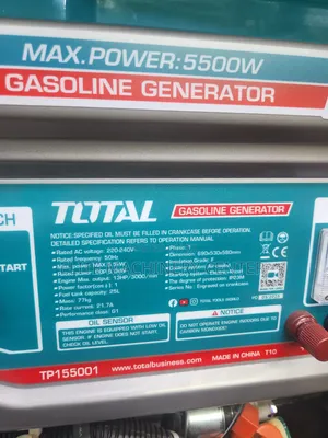 Total 5.5kW Gasoline Generator (TP155001) 7.5 KVA