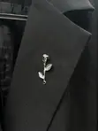 Lapel Pins za Chuma za Unisex - Fedha - 4
