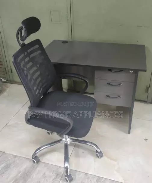 1.2m Office Desk with Assembled Office Chair - 1