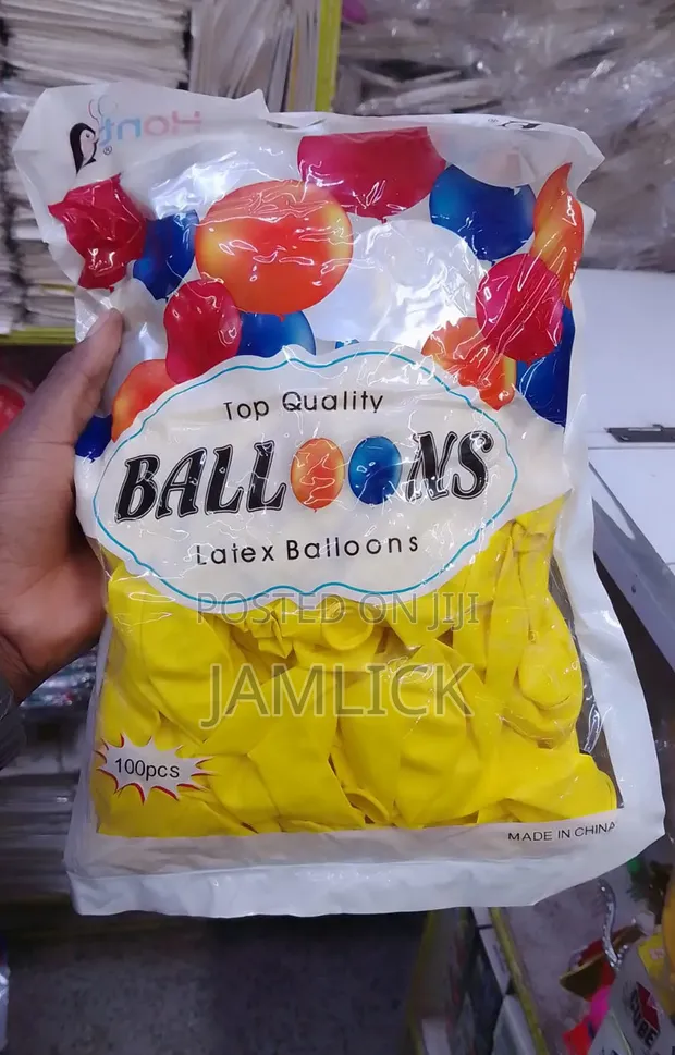 Yellow/Mustard Latex Balloons - 100pcs - 1