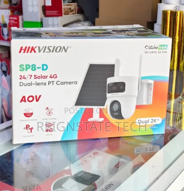 6MP Hikvision 4G Solar PTZ Camera (Dual Lens, Waterproof) - 1