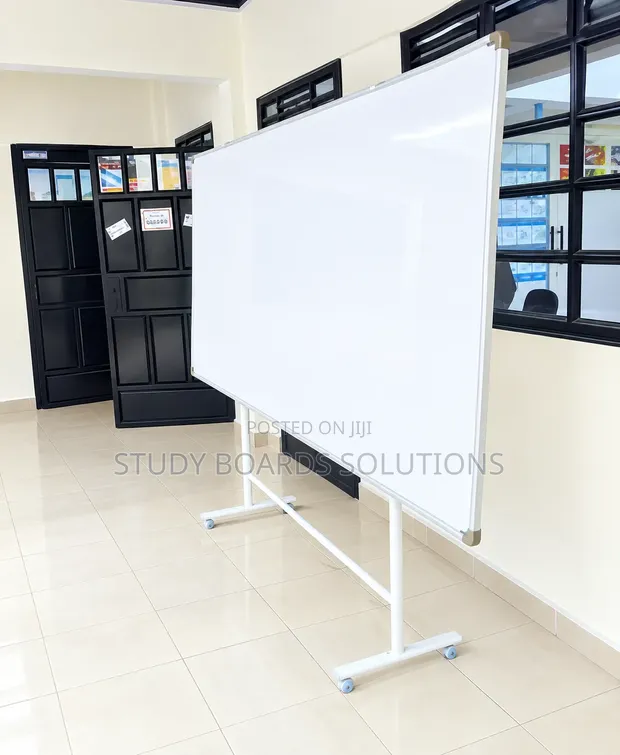 8x4ft Magnetic Whiteboard with Rolling Stand - 1