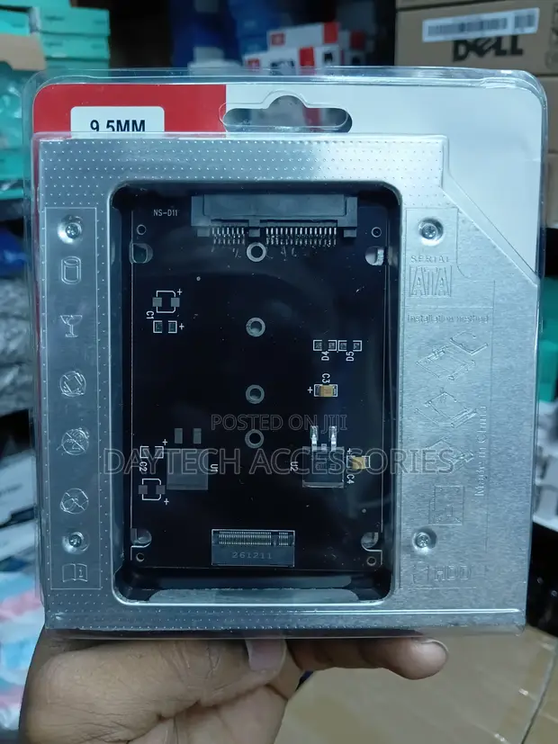 MSATA NGFF B/M-Key SSD to Slimline SATA 13Pin Caddy for 9.5mm - 1
