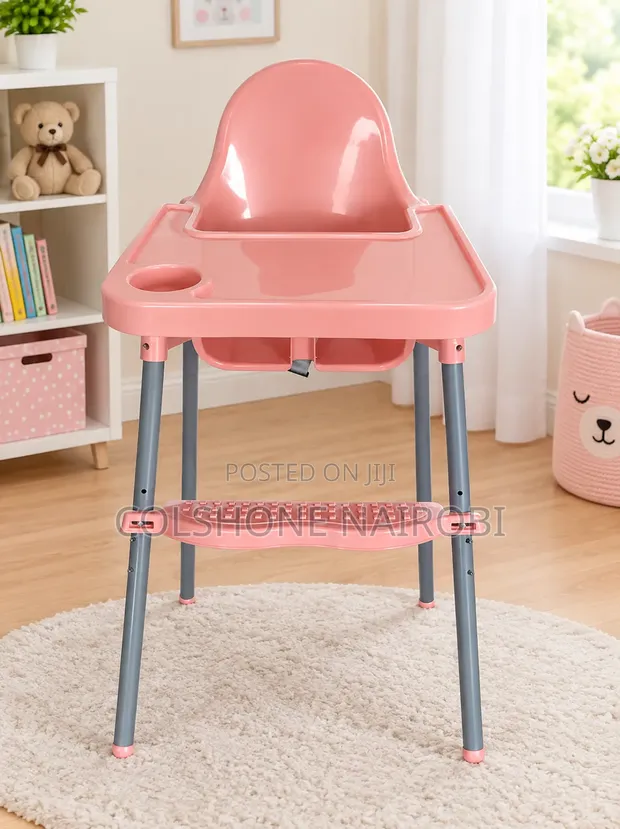 Baby High Chair with Feeding Tray and Footrest - 1