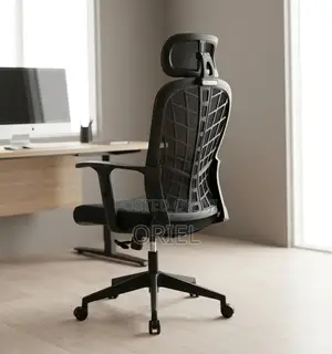 Kiti cha Ofisi cha Mesh chenye Ergonomic - Nyeusi
