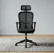 Kiti cha Ofisi cha Mesh chenye Ergonomic - Nyeusi - 2