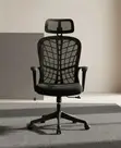 Kiti cha Ofisi cha Mesh chenye Ergonomic - Nyeusi - 4