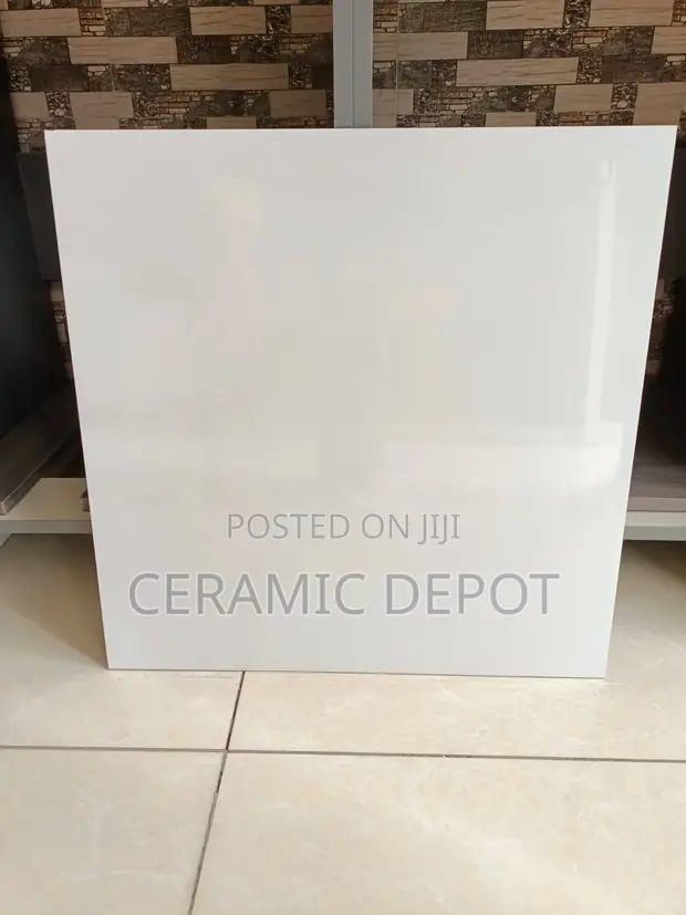 Plain White Porcelain Tiles 60x60cm - Polished - 1