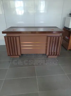 Executive Modern Brown Study Desk - 140cm