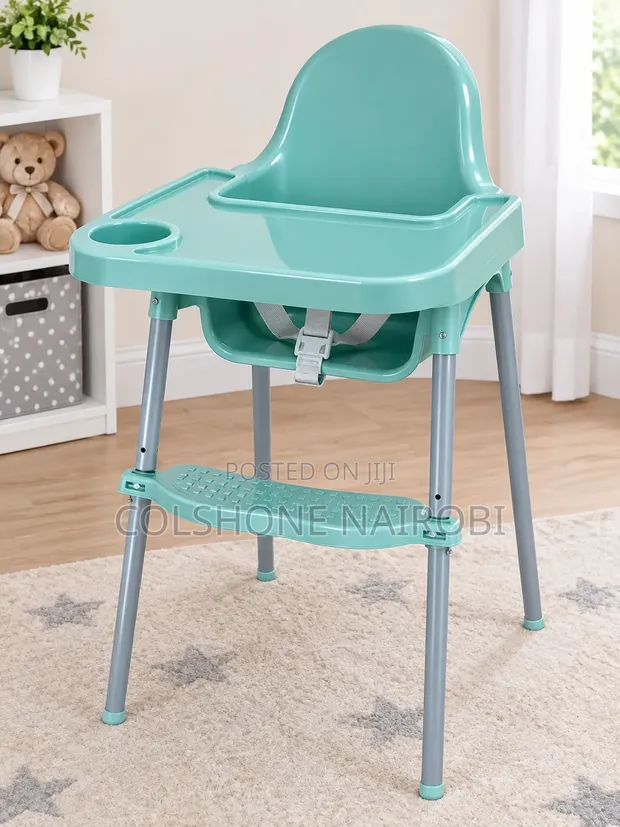 Baby High Chair with Tray and Footrest - 1