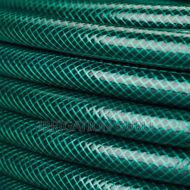 Green Braided Water Hosepipe - 50 Meters - 1