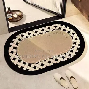 Large Oval Absorbent Bathroom/Door Mat
