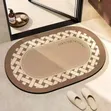 Large Oval Absorbent Bathroom/Door Mat - 3