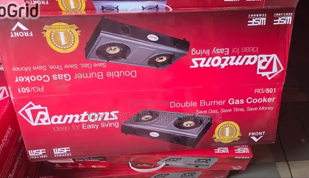 Ramtons RG/501 Double Burner Gas Cooker - 1