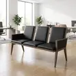 Modern 3-Link Heavy Duty Waiting Bench - 1