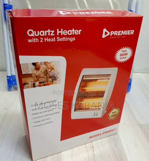 Premier 800W Portable Quartz Room Heater - 1