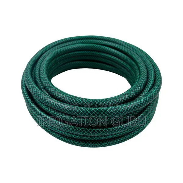 Braided Green Irrigation Hosepipe - 50 Meters - 1