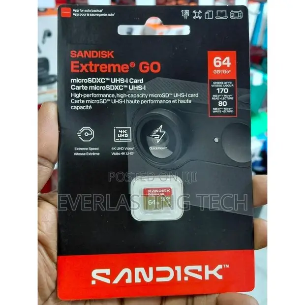 SanDisk Extreme GO 64GB Micro SDXC Card - 1
