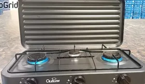 Olelon 3 Burner Gas Stove Cooker with Cover Lid