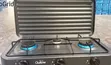 Olelon 3 Burner Gas Stove Cooker with Cover Lid - 1