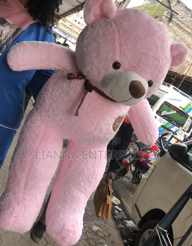 Large Pink Teddy Bear Plush - 1