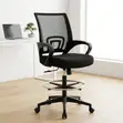 High Counter Office Chair with Foot Ring - 1