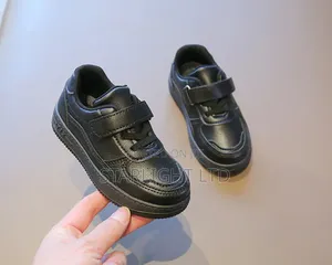 White and Black Kids School Sport Shoes