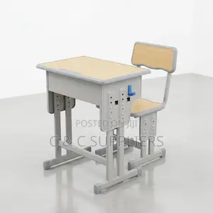 Kids Study Desk and Chair Set - Height Adjustable