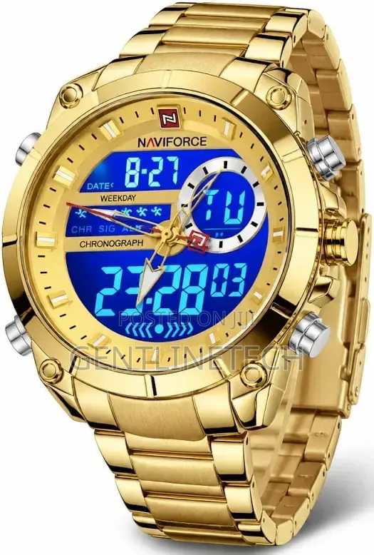 Naviforce 9163 Gold Men's Watch - 1