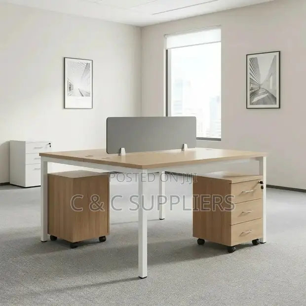 2-Seater Modern Work Desk - 1