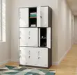 Lockable Metallic 9 Locker Storage Cabinet - 4