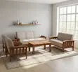 7-Seater Fabric Home Office Sofa - Brown - 1