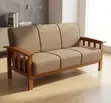 7-Seater Fabric Home Office Sofa - Brown - 2
