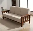 7-Seater Fabric Home Office Sofa - Brown - 4