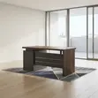 Executive Brown Office Desk with Drawers (120cm) - 2
