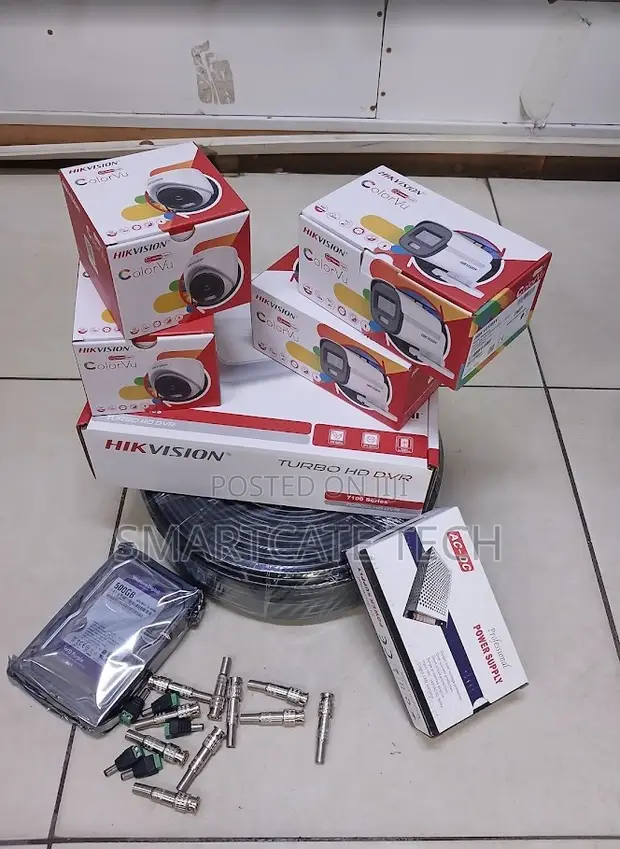 Hikvision 4 Camera ColorVu CCTV Kit - Full Color Night Vision - 1