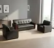Leather Office Lounge Sofa - 5 Seater - 2
