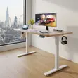 Ergonomic Brown 1.4m Adjustable Home Office Desk - 1
