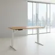 Ergonomic Brown 1.4m Adjustable Home Office Desk - 2