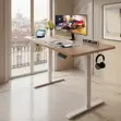 Ergonomic Brown 1.4m Adjustable Home Office Desk - 4