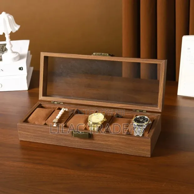 6-Slot Watch Holder & Protective Storage Box - Premium Quality - 1