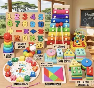 Kids Wooden STEM Discovery Kit (8 Pcs Set)