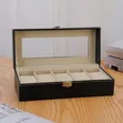 6-Slot Watch Organizer Storage Box - Black - 2