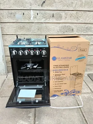 Glamstar Black 50x55 Standing Cooker 3+1 Burners